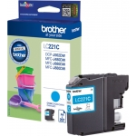 Brother LC221 - Cartucho de tinta original, LC221CBP, cían
