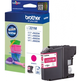 Brother LC221 - Cartucho de tinta original, LC221MBP, magenta