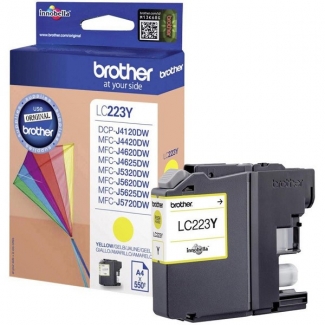 Brother LC223 - Cartucho de tinta original, LC223YBP, amarillo