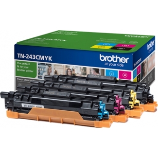 Brother TN-243CMYK - Tóner original, negro, cían, magenta y amarillo, pack de 4