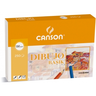 Canson Basik 200400735 - Láminas de dibujo, con recuadro, 325 x 460 mm, 130 gramos