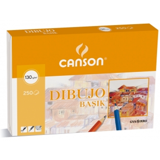 Canson Basik 200401405 - Láminas de dibujo, sin recuadro, A4, 130 gramos