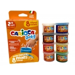 Carioca Baby - Pintura de dedos, 8 colores surtidos, bote de 50 ml