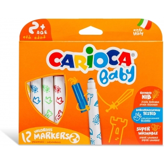 Carioca Baby - Rotuladores de colores, caja de 12 colores