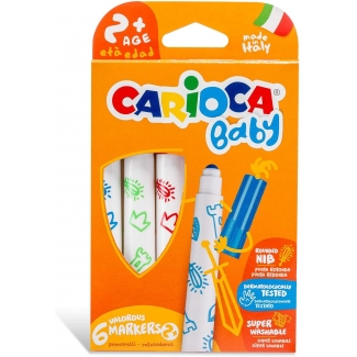 Carioca Baby - Rotuladores de colores, caja de 6 colores