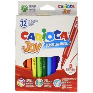 Carioca Joy - Rotuladores de colores, caja de 12 colores