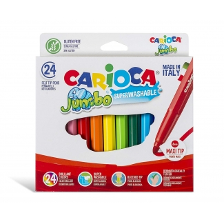 Carioca Jumbo - Rotuladores de colores, caja de 24 colores