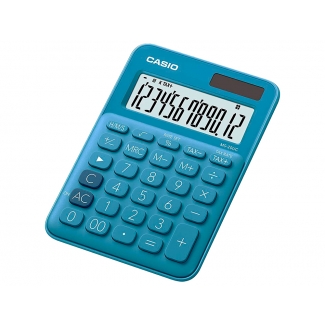 Casio MS-20UC-BU - Calculadora de sobremesa, 12 dígitos, color azul