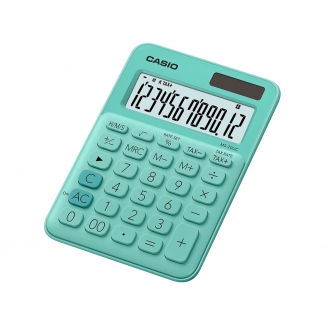 Casio MS-20UC-GN - Calculadora de sobremesa, 12 dígitos, color verde