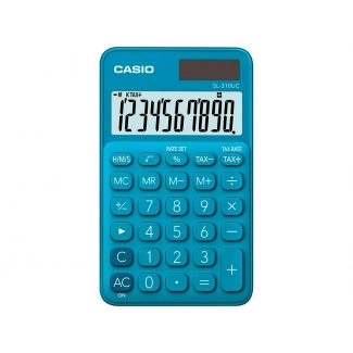 Casio SL-310UC-BU - Calculadora de bolsillo, 10 dígitos, color azul