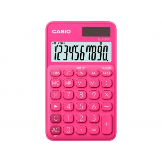 Casio SL-310UC-RD - Calculadora de bolsillo, 10 dígitos, color fucsia