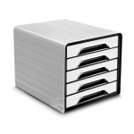 Cep 1071110121 - Fichero de sobremesa, 5 cajones, color blanco y negro