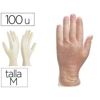 Csp - Guantes desechables de vinilo, caja de 100 unidades, talla M
