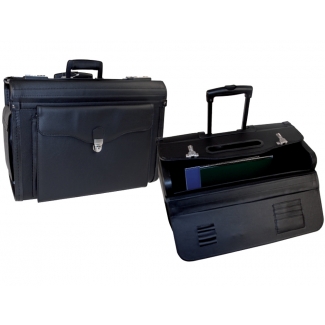 Csp P-732 - Maletín portadocumentos, con asa, ruedas y cerradura, color negro