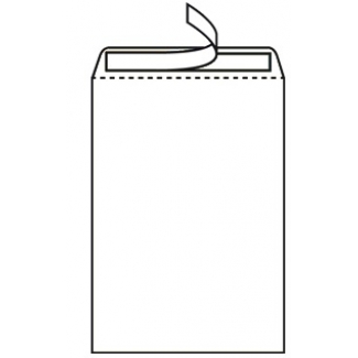 Distrimar DBL21 - Bolsa C4, tamaño 229 x 324 mm, solapa tira de silicona, color blanco, caja de 250 unidades