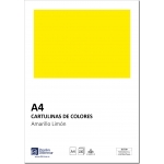 Distrimar DCT09 - Paquete de 100 cartulinas, A4, 180 gr/m2, color amarillo 