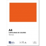 Distrimar DCT14 - Paquete de 100 cartulinas, A4, 180 gr/m2, color naranja