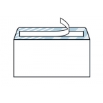 Distrimar DSB06 - Sobre Americano, tamaño 115 x 225 mm, solapa tira de silicona, color blanco, caja de 500 unidades