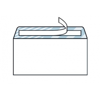 Distrimar DSB06 - Sobre Americano, tamaño 115 x 225 mm, solapa tira de silicona, color blanco, caja de 500 unidades