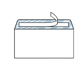 Distrimar DSB16 - Sobre comercial, tamaño 120 x 176 mm, solapa tira de silicona, color blanco, caja de 500 unidades