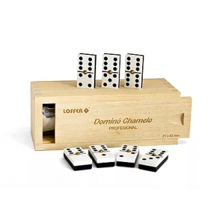 Blanca 351 - Dominó profesional chamelo, caja de madera