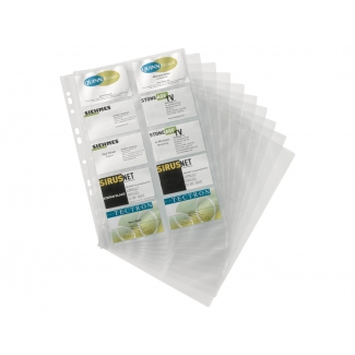 Durable 2389 - Recambio de fundas para tarjetero, paquete de 10 fundas (20 tarjetas por hoja)