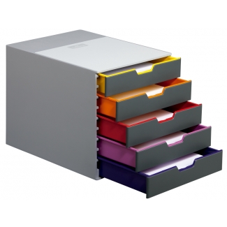 Durable 7605-275 - Fichero de sobremesa, 5 cajones