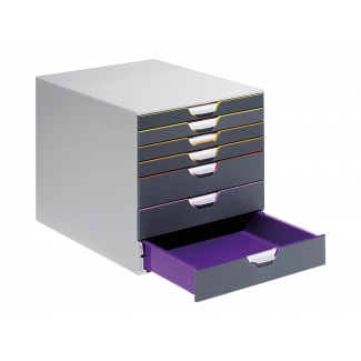 Durable 7607-27 - Fichero de sobremesa, 7 cajones