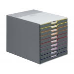 Durable 7610-275 - Fichero de sobremesa, 10 cajones