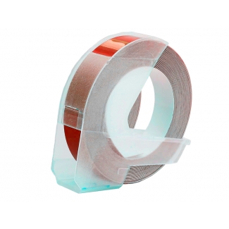Dymo 520102 (S0898150) - Cinta para rotuladora, estampación relieve, color rojo, plástico