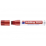 Edding 850 - Rotulador permanente, punta biselada de 5-15 mm, color rojo