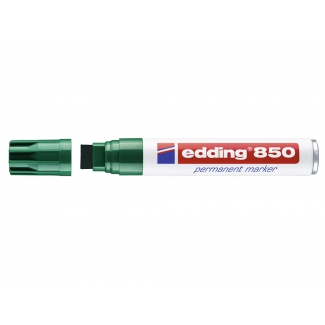 Edding 850 - Rotulador permanente, punta biselada de 5-15 mm, color verde