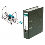 Elba 100081018 - Archivador de palanca extrarrígido, tamaño A4, lomo ancho, con rado, color negro jaspeado