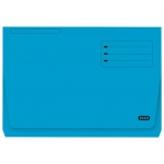 Elba Gio Pocket - Subcarpeta de cartulina, Folio, 320 gr/m2, color azul, con bolsa y solapa