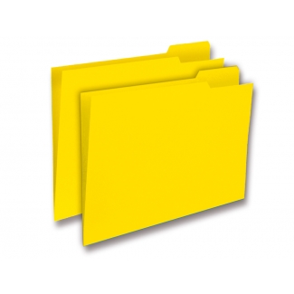 Elba Gio - Subcarpeta de cartulina con pestaña derecha, folio, 250 gr/m2, color amarillo