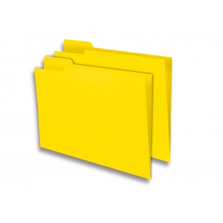 Elba Gio - Subcarpeta de cartulina con pestaña izquierda, folio, 250 gr/m2, color amarillo