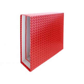 Elba Rado Chic 100580156 - Caja para archivador, tamaño A4, lomo ancho, color rojo