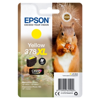 Epson 378 XL - Cartucho de tinta original, C13T37944010, amarillo