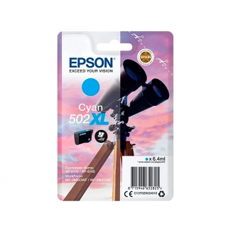 Epson 502 XL - Cartucho de tinta original, C13T02W24010, cían