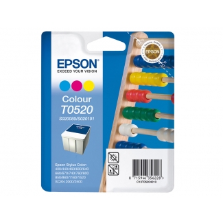 Epson T0520 - Cartucho de tinta original, C13T05204010, cían, magenta y amarillo, pack de 3