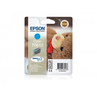 Epson T0612 - Cartucho de tinta original, C13T06124010, cían