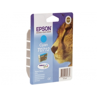 Epson T0712 - Cartucho de tinta original, C13T07124012, cían