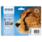 Epson T0715 - Cartucho de tinta original, C13T07154012, negro, cían, magenta y amarillo, pack de 4