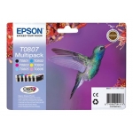 Epson T0807 - Cartucho de tinta original, C13T08074011, negro, cían, magenta , amarillo, cían claro y magenta claro, pack de 6
