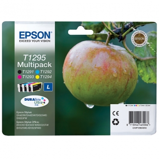 Epson T1295 - Cartucho de tinta original C13T12954012, negro, cían, magenta y amarillo, pack de 4