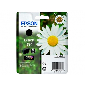 Epson T1801 - Cartucho de tinta original, C13T18014012, negro