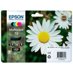 Epson T1806 - Cartucho de tinta original, C13T18064012, negro, cían, magenta y amarillo, pack de 4