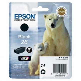 Epson T2601 - Cartucho de tinta original, C13T26014012, negro