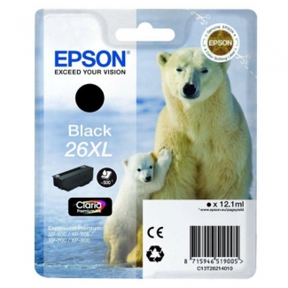 Epson T2621 XL - Cartucho de tinta original, C13T26214012, negro