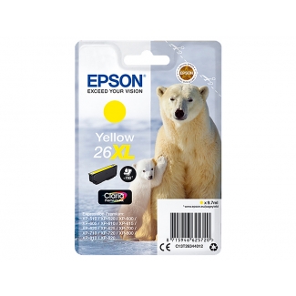 Epson T2634 XL - Cartucho de tinta original, C13T26344012, amarillo